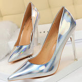 Shoes Woman Pumps Patent Leather High Heels Stiletto Black Women Heels 10.5 Cm Party Shoes Classic Pumps Plus Size