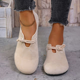 Breakj Round Head Single Shoes Women 2025 Spring And Autumn New Birken Shoes Children Flat Soles Casual Happy