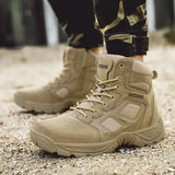 New Men's Military Tactical Boots Special Force Leather Desert Boots Outdoor Camping Hiking Boots Big Size Free