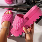 2021 Summer New Women Sandals Solid Color Open Toe Woven Sandals Outdoor Beach Shoes Plus Size 35-43 Zapatillas Mujer Casa