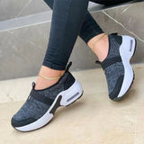 Mujer Women's Shoes 2021 Fashion Mesh Casual Sport Shoes Platform Wedge Sneakers Plus Size Flats Zapatillas
