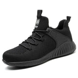 Lightweight Safety Shoes Steel Toe Work Breathable Ankle Boots Work Sneakers Men Shoes Anti-smash Work Boots Plus Size