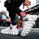 Summer Casual Sneakers Mesh Breathable Fashion Catwalk Shoes Zigzag Sole Chaussures High Quality Non-Slip