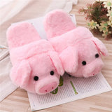 Women Winter Slippers Ladies Warm Fur Plush Flat House Shoes Female Ear Fashion Comfortable Casual Slip On Flamingo