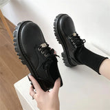uniform shoes Small leather shoes female British girl Japanese black retro Mary Jane shoes lolita Platform shoes low