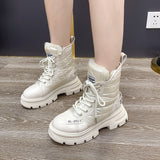 Winter Boots Women Fur Ankle Snow Boots For Women Beige Black Platform Boots 2021 New Fashion Designer Winter