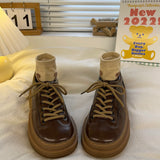 Lolita shoes new women platform shoes brown black retro sneakers y2k Korean Japanese JK uniform shoes college girls casual