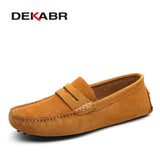 Spring Summer NewMen's Loafers Comfortable Flat Casual Shoes Men Breathable Slip-On Soft Leather Driving Shoes