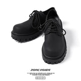 Breakj Shoes Men Summer Big Head Business Dress Groom Wedding Shoes Hong Kong Wind Students Low Help Martin Boots
