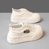 Breakj Bottom Low Help Canvas Shoes Women 2025 Spring New Small White Shoes Set Students Sports Leisure Board Shoes