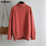 thick big Autumn Winter o-neck oversize Sweater Pullover Women warm chic female loose cashmere Basic wool Sweaters