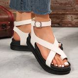 Women's Elevation Platform Sandals, Casual Flat Comfortable Front and Back Strap Beach