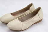 Large Size Women's Shoes 41-43 Spring Model 2024 New Versatile Flat Leather Shallow Single Shoes Soft Sole Mother