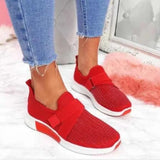 Women Shoes Platform Women Sneakers Summer Mesh Comfy Sock Shoes Soft Rubber Sole Slip-On Hot Flat Woman Vulcanize