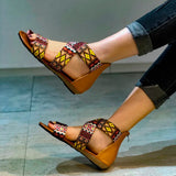 One Belt Sandals Women Summer 2022 Girl Sexy Cotton Fabric Zipper Gradiator Open-Toe Flat Rubber Outsole Shoes Size