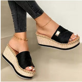 Sandals 2022 Summer Female Slippers Flat Woman Peep-toe Comfort Slip-on Casual Shoes Mujer