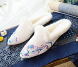 Breakj Single Drag / Cotton Mop Tip Fashion Chinese National Style Retro Embroidered Cloth Art Women's