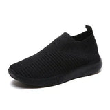 Women Plus Size Spring Sneakers Female Vulcanized Shoes Knitting Sock Stretch Slip On Flat Shoes Mesh Soft