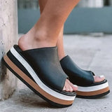 Women Sandals 2022 Summer Shoes For Women Platform Sandalias Mujer Peep Toe Heels Slippers With Wedges Shoes Female Heel