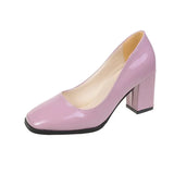 Breakj Casual Women's Shoes 2025 Spring New Fashion Square Head High Heel 4243 Large Women's