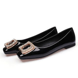 Women's Shoes Summer And Autumn New Style Rhinestone Buckle Flat Round Head Soft Bottom All-match Shoes