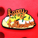 Food Style Shoe Decoration Cute Braised Noodle Pizza Pie Shoe Accessories Croc Charms for Sandals Bracelets Jibz Kids