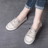 Breakj And Summer Soft Leather Soft Soles Women 2023 Flat Leathery Lazy Shoes Women's Shoes