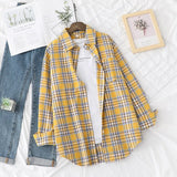 Design Women Blouses Shirts 2021 New Womens Tops And Blouses Long Sleeve Casual Plaid Shirt Young Style Lady Blouse