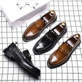 Breakj Version Of Joker Fashion Pointed Casual Leather Shoes Set Feet Business Lazy Men's Shoes Single Shoe Model