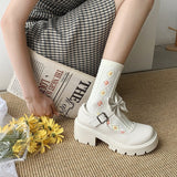 Lolita Shoes Japanese Style Women Soft Leather Heel Shoes 2021 Ladies College Student Black Mary Jane Shoes Goth