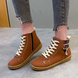 Breakj Snow Boots Women's Flat And Martin Boots Zip-Up Cotton Boots Women's Cotton