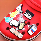 PVC Piano keys Croc Shoe Charms NEW Gesture love Slippers Beach Shoes Accessories Decorations for Jibz Kids Party