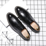 Breakj Men's Casual Shoes Lacing Block Business Shoes 37 Fashion Tide Shoes