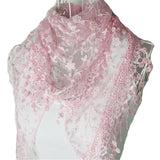 Female Wraps Women Lace Triangle Scarf Silk Flower Girls Tassel Casual Shawls and Scarves 18