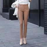 Pants Women 2020 Spring High Waist Female Formal Trousers Casual Pantalones Solid Workwear Stretchy Slim Woman