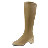 Breakj The Knee-Length Boots Woman 2025 Autumn And Winter New British Style Fashion Small Man Showing Thin And Tall And Knight Female
