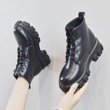 Breakj Autumn And Winter New British Wind Martin Boots Female Students Korean Version Of The Short Boots Wearing Thick Skin