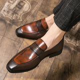 Leather Shoes Men Spring Autumn Business Slip-on Loafers Men Casual Shoes Big Size 48 Men Shoes