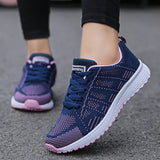 Women Casual Shoes Fashion Breathable Walking Mesh Flat Shoes Sneakers Women 2020 Gym Vulcanized Shoes White Female