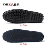 Big Size 38~49 Men Loafers Real Leather Shoes Fashion Men Boat Shoes Brand Men Casual Leather Shoes Male Flat