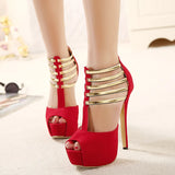 Sandals Women's Heels Fish Mouth Waterproof Table Summer 45 Color Large Size