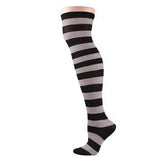 High Striped Cotton Socks Cute Stripe Printed Sock Women Over Knee Long ThighPlus Size Overknee Socks
