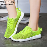 Summer Women Vulcanized Shoes for Breathable Mesh Shoes Women Sneakers Lightweight Mesh Casual High Quality Green