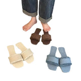 Breakj Summer Retro Temperament Cross With Roman Shoes Beach Shoes Soft Bottom Dew One-Word Buckle With Sandals