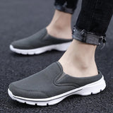 o'clock Large Size Men Casual Mules Super Light Mesh Breathable Male Flats Shoes Outdoor Wear-resisting Slip-on