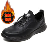 Quality Men Casual Sneakers Fashion Hard-wearing Walking Male Shoes Winter Plush Warm Lined Footwear Soft Comfort