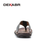 Brand Leather Summer Men Slippers Beach Sandals Comfort Men Casual Shoes Fashion Men Flip Flops Hot Sell