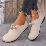 Breakj Round Head Single Shoes Women 2025 Spring And Autumn New Birken Shoes Children Flat Soles Casual Happy