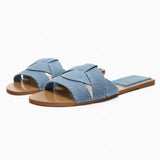 Flat Bottom Slippers Designer with The Same Women’s Shoes Summer New Slippers Woven with Comfortable Women’s Shoes
