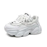 Autumn New Ladies Casual Sports Shoes Fashion Lace Thick-soled Breathable Shoes Versatile Designer Women's Sports